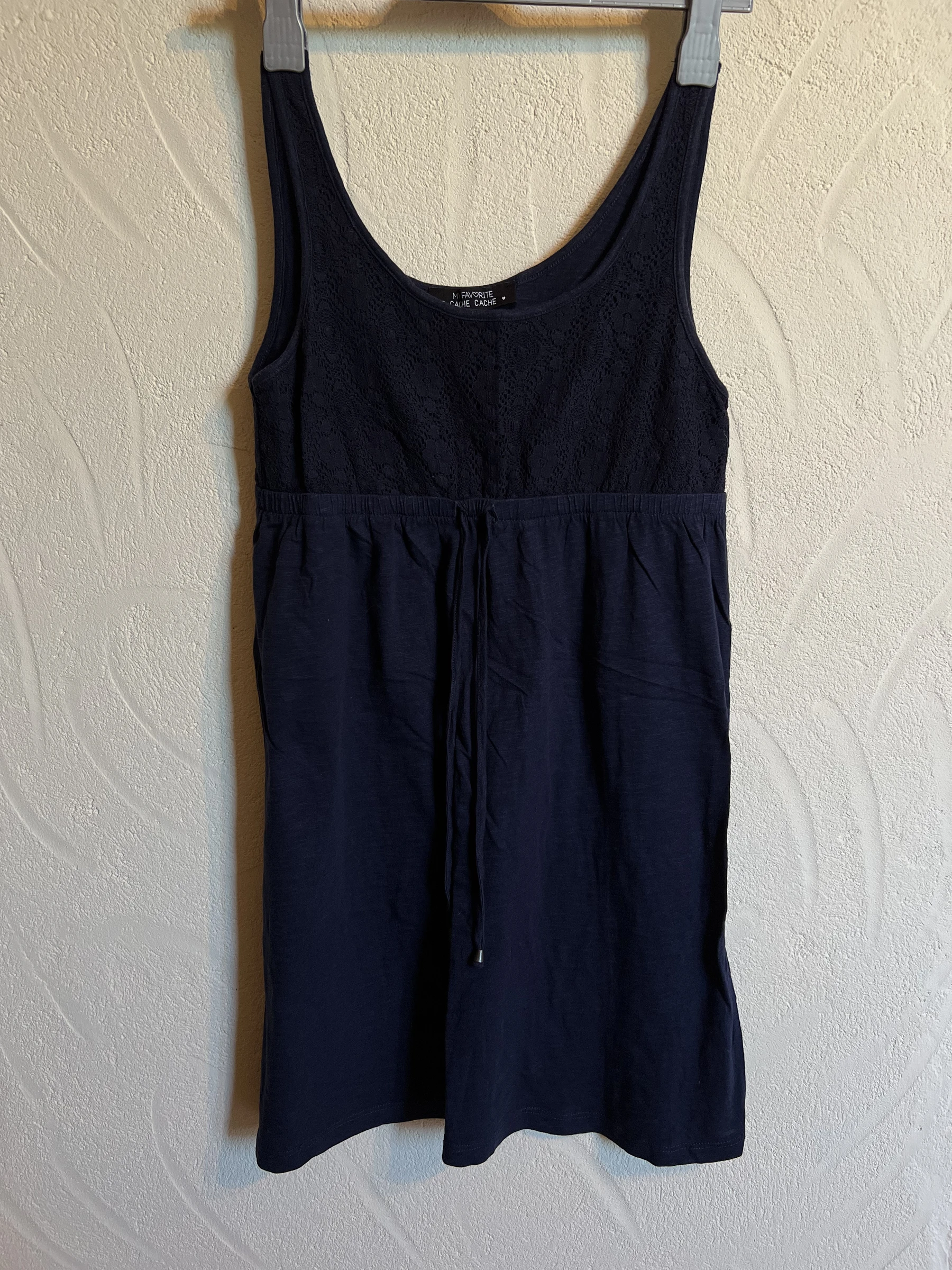🫐 Cache Cache navy blue short dress – S – fluid & chic casual – photo 2